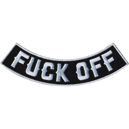 Hot Leathers Fuck Off 4” X 1” Bottom Rocker Patch PPM5194-4 Width x 1 Height Inches