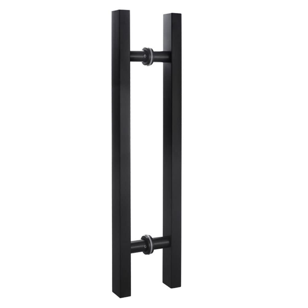 Poignée de porte en acier inoxydable en H pour portes coulissantes en verre et bois