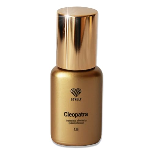 LOVELY Wimpernkleber CLEOPATRA - sehr schneller Kleber, Trocknungszeit: SOFORT, 8 Wochen Haftkraft - Wimpernkleber für Wimpernverlängerung geeignet für Studios & Fremdanwendung - 5ml Schwarz