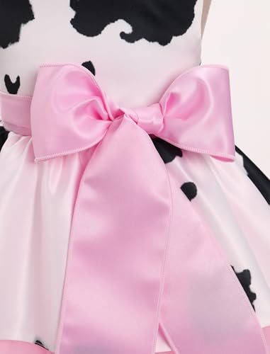 Baby Girl Strawberry Cow Butterfly Floral Tulle Dress Toddler Smocked Back Birthday Outfits Flower Girl Wedding Dress4