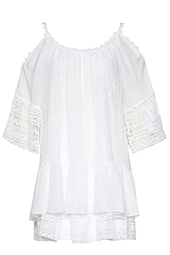 Guess Dalila Dress Robe décontractée, Bianco, L Femme
