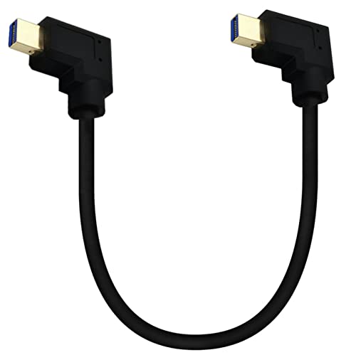 innov8 Mini Displayport Male to Male Angled Video Extension Cable 8k 1.4 60Hz 30cm (Left to Left)