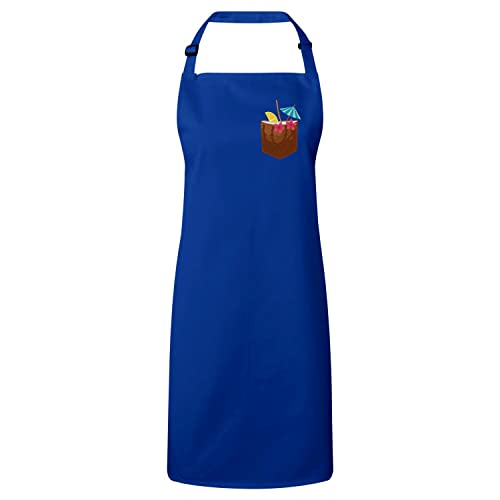 Tablier cuisine bleu cocktail le cadeau idéal pour apéro et vacances