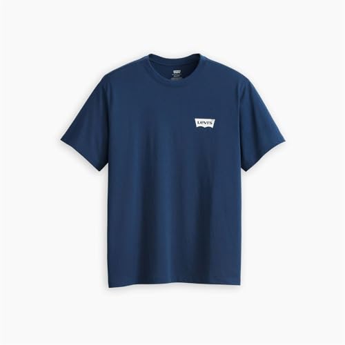 Levi's Herren Ss Relaxed Fit Tee T-Shirt, Icon Button Dress Blues, S – Ansicht 3