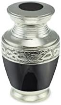 Cherished UrnsBudleigh Gloss Black Brass Adult Keepsake/Miniature Cremation Urn for Ashes