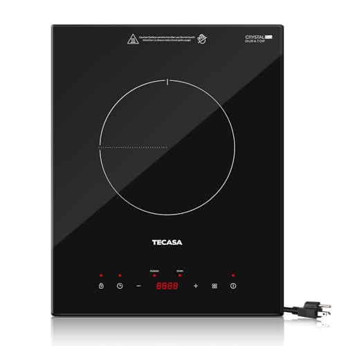 Built-in Induction Cooktop, TECASA 1800W Induction Hob Sensor Touch with 9 Power Levels, 120V...