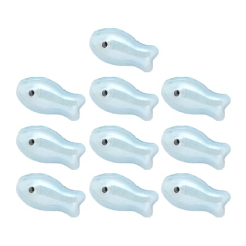 Pack Of 10 Colorful Ceramic Fish Beads Hand Painted Spacers For Jewelry Crafts