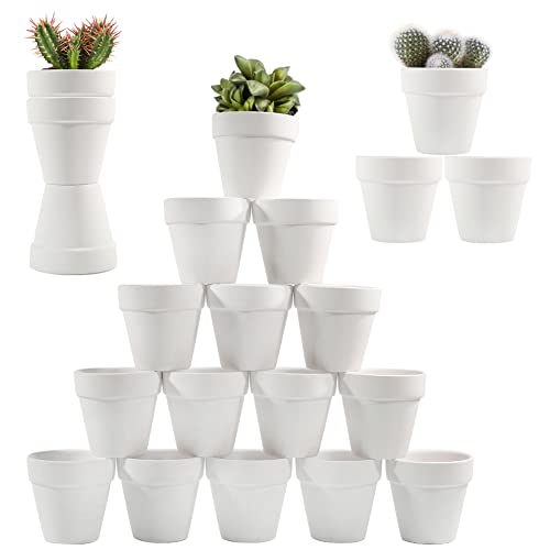 Sderoq 3 Inch Terracotta Pots - 22Pack Clay Flower Pots with Drainage Hole, Succulent Nursery...