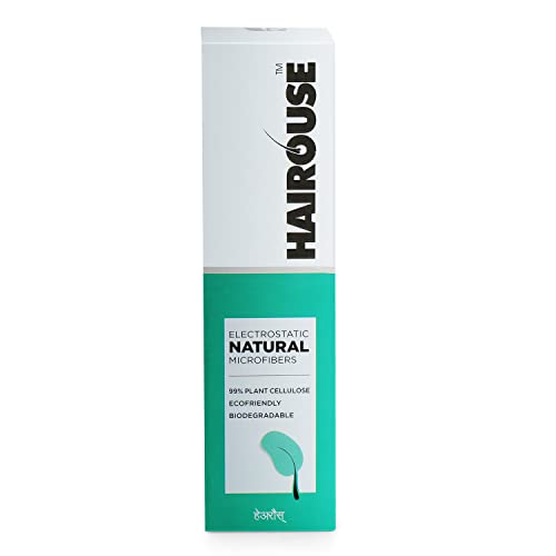 Image of NEW ! Hairouse Natural Hair Building Microfibers (Brown) 25 Gms | Hair Fibre to Cover Bald Patches, Thinning Hair, Instant Volume & Fuller Look for Men & Women | Ecofriendly & Biodegradable