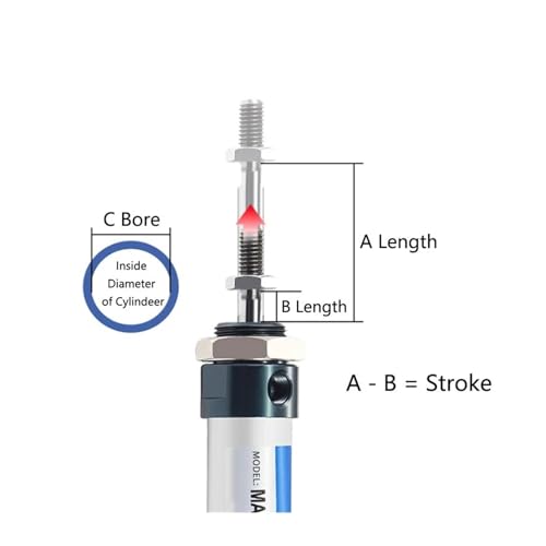 Vérin pneumatique double compression anti fuite course 75mm - 4