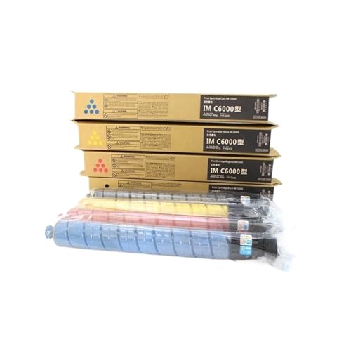 Genérico Cartucho de tóner IMC6000 4 Piezas Compatible con copiadora Ricoh IM C4500 C6000 CMYK