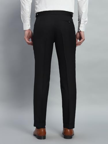 Image of Gurkha Pants for Men | Trouser for Men | Formal Pant | Double Button | Regular Fit Trouser High Waist Pleated Casual Trousers | Straight Leg Pants for Office Smart Casual Travel Party