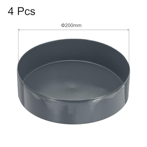 Image of uxcell 4pcs Rubber End Caps 200mm(7 7 /8 Inch) ID x 80mm(3 1 /8 Inch) H Vinyl Round End Cap Cover Screw Thread Protectors Dark Grey