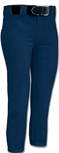 Joe's USA Womens Tournament Low-Rise Softball Pants-S-Navy