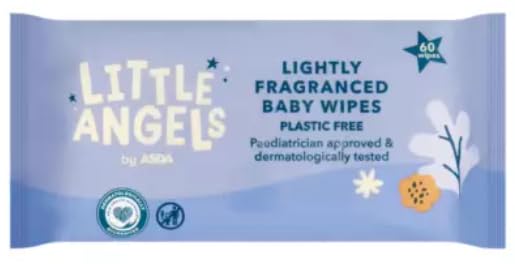 LITTLE ANGELS by ASDA Little Angels 60 Lightly Fragranced Baby Wipes - (Pack of 6)