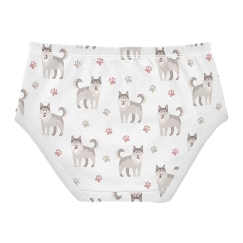 Girls Underwear Soft Cotton Cute Wolf Kids Panties in Sizes 2/3t, 4t, 5t, 6 and 82