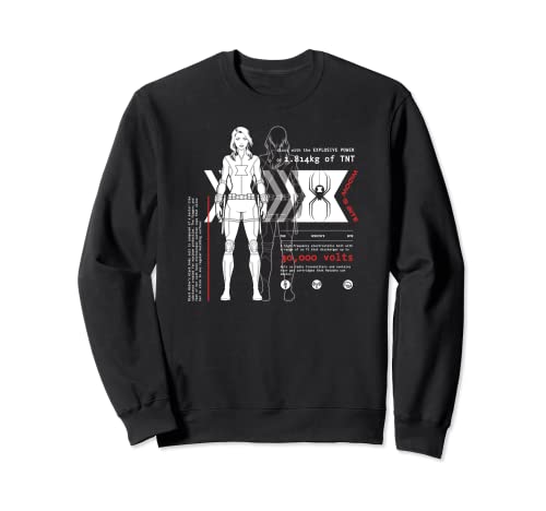 Sweat Black Widow Marvel noir pour vos soirées streaming et ciné
