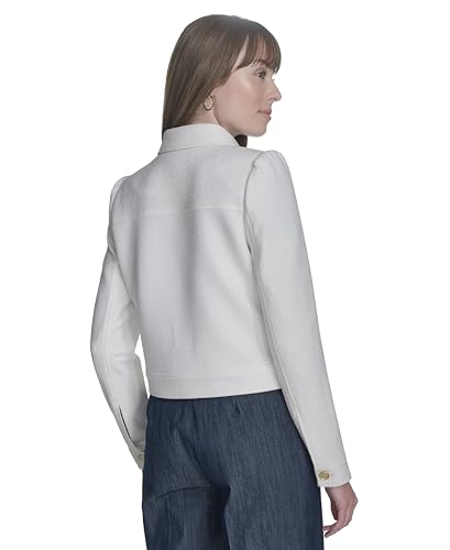 Tommy Hilfiger Women's Long Sleeve Puff Shoulder Boucle Jacket4