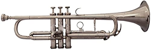 Nickel Plated Bb Flat 4 Valve Flugel Horn + Free Hard Case + Mouthipice #TOP14