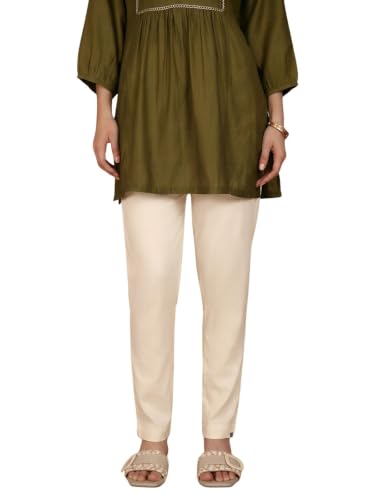 Image of TWIN BIRDS Women Viscose Cotton Kurti Pants | Stretch Ethnic Daily Trousers