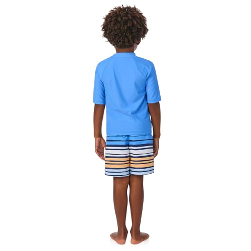 Image of Saint Eve Kids 2 Piece Swim Suit Short & Trunks Set with UPF 50+ Protection - Rash Guard Swimsuit Top & Shorts Sets for Boys