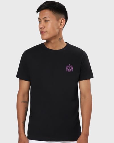 Image of Bewakoof Men's Typography Regular Fit Half Sleeve Round Neck Pure Cotton T-Shirt