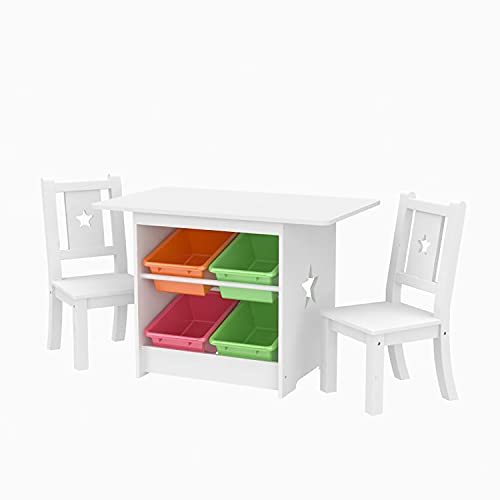 Xample® Wooden Children's 7 Piece Rectangle Table and Chair Set