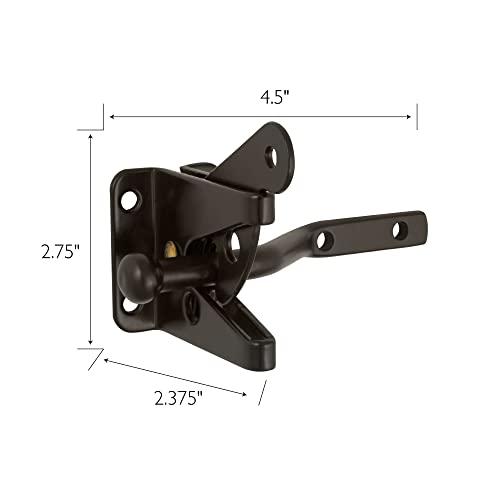Image of Design House 189407-ORB Self-Locking Heavy Duty Gate Latch 2-Pack Oil Rubbed Bronze