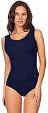 Ohne Ärmel Merry Style Damen Body Ärmellos BD901 (Dunkelblau, XL)