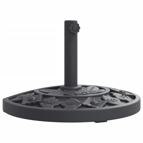 vidaXL Base de Parasol pour mâts Ø38 / 48 mm 9 kg Demi-Rond, Base de Parasol, Pied de Parasol de terrasse, Porte-Parasol, Support de Parasol