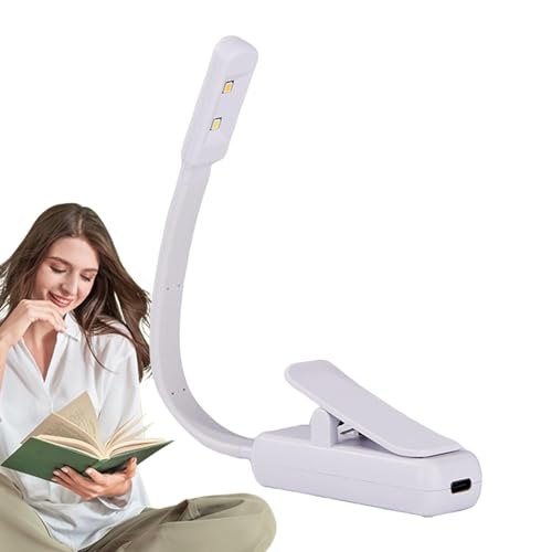 Lámpara De Lectura - Lámpara De Lectura De Libro | Lámpara LED Con Luces Para Lectura,Lámparas De Lectura Portátiles Y Recargables Con Pinzas Para Camping, Viajes Y Estudios