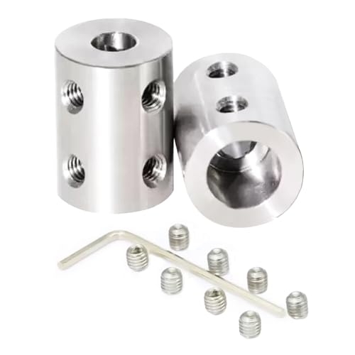 2 Stück 4mm Auf 6mm Starre Kupplung, L22 x D14 Stellschraube Wellenkupplung Motorverbinder Rostfreier Stahl Für 3D Drucker, Motorzubehör, RC Boot Auto Flugzeug