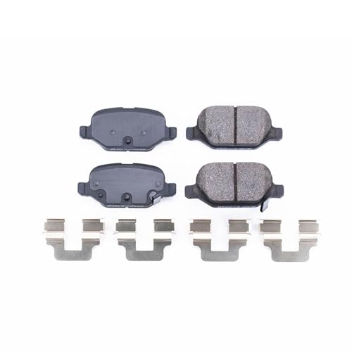 Image of PowerStop Rear Brake Pads for Fiat 500 2012-19 - Z17 Ceramic Brake Pads with Installation Hardware, 17-1569