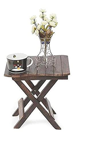 Image of Bros Moon Foldable Sturdy Wooden Table Suitable for All Room and Outdoor (Square Table, 10 Inches)