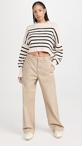 Image of Free People Women's Stripe Easy Street Crop Pullover