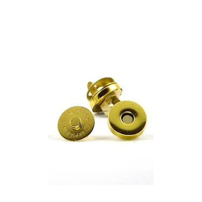 Nimida™ Magnetic Button Snaps Fasteners 18mm - 10 Sets Gold - for Sewing, Craft, Purses, Bags, Clothes, Leather
