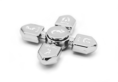 Hanukkah Dreidel Fidget Spinner Glossy Silver Metallic, Chanukkah Toys