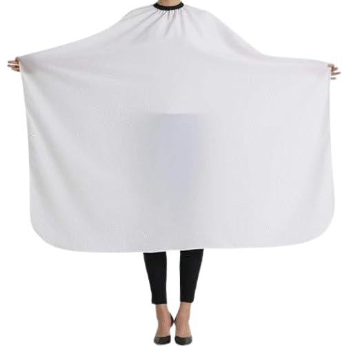 White Nylon Hair Cutting Cape for Women – Hairdressing Barber Apron for Salon Use, Lightweight Haircut Sheet (64 x 56 Inches)-image-28