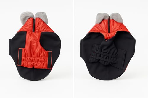 Image of The Pets Company Dog Winter Coat Jacket, Clothes, Windproof, Waterproof, Light Weight, Washable, Ultra Warm Thick Fleece Lined Dog Vest for Cold Weather Protection, (Red, XX-Large - 30 Inch)
