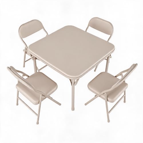 Acekool Mesa y sillas Plegables para niños - Estructura metálica Ligera - Fácil de Limpiar Actividades, Manualidades y Aprendizaje - Ideal para Comedor, Aula y guardería
