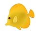 Aquarium Artificial Fish, Silicone Floating Fake Tropical Fish Funny Luminous Lifelike Moving Fishes with Suction Cup Fishes Ornament Decorations (Yellow)