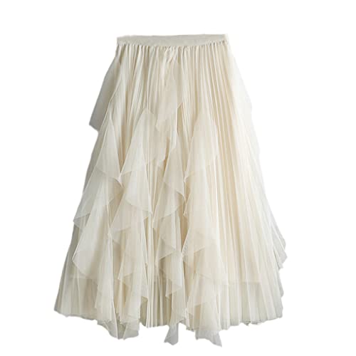 Jupe plissée rétro en tulle pour révéler votre féminité et votre douceur naturelle