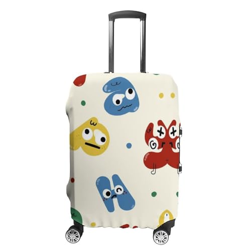 Tear-Resistant Luggage Protector Cover Breathable Anti-Dust Suitcase Guard Eco-Friendly Shockproof Design for Long-Haul Travel & Business Trips Enhanced Luggage Protection Cheerful Words