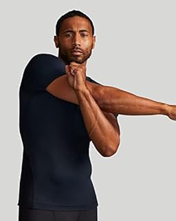 Tommie Copper Men's Lower Back Support Shirt, Compression Shirts for Men with Lower Back Pain Relief, Lower Back Support for Men, Back Relief from Low Back Pain, Black M