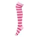 HDE Women's Extra Long Striped Socks Over Knee High Opaque Stockings (Pink Stripes)