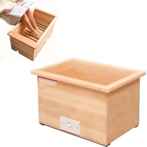 SBCGFY 300W Elektrischer Fußwärmer Holzbox