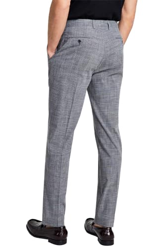 Calvin Klein Mens Slim Fit Mid Rise Dress Pants Gray 36/322
