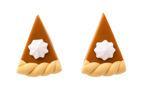 Thanksgiving Fall Season Pumpkin Pie Polymer Clay Stud Earrings