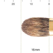 BISYODO Long Series Eye Shadow Brush - Round Flat Type, Brown