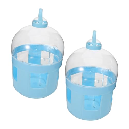 JUMPLAWN 2個鳩用給水容器 大口径設計で清掃簡単 吊り下げ式鳥用給水器ケージ対応 水飲みボトル型ディスペンサー ペットの鳥用飲水器具